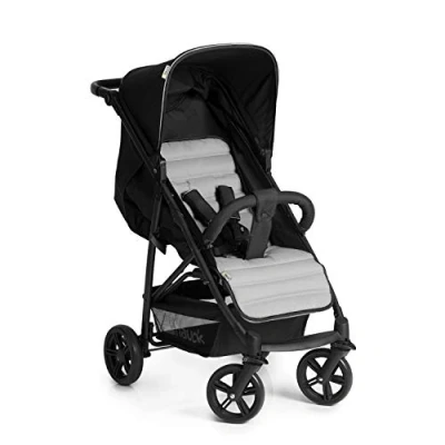 Image de hauck Poussette Canne Compacte Rapid 4, dès la Naissance, Jusqu&#039;à 25kg, Légère, Pliable, Fonction Allongée, Réglable en Hauteur, Grand Panier, Caviar Silver