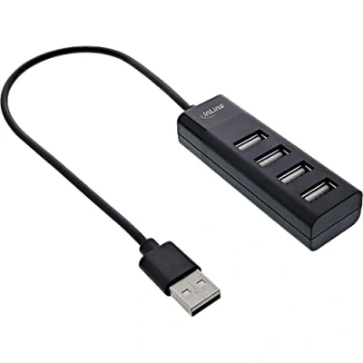 Image de InLine 33293H hub &amp; concentrateur USB 3.2 Gen 1 (3.1 1) Type A 480 Mbit/s Noir Neuf