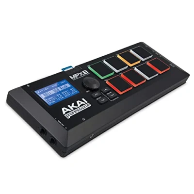 Image de AKAI Professional MPX8 Contrôleur MIDI USB &amp; Lecteur de Samples avec 8 Pads sensible à La Vélocité, Éditeur et Bibliothèque Sons