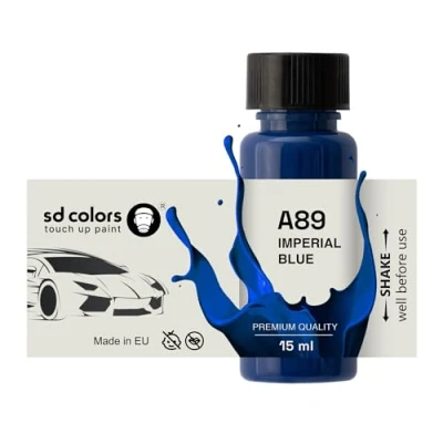 Image de SD COLORS Peinture de retouche Bleu impérial A89 15 ML Pour réparer les rayures et éclats Code couleur (juste peindre)