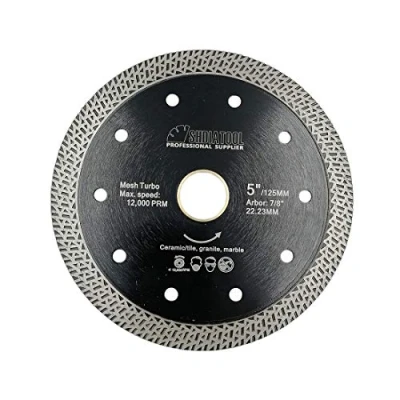 Image de SHDIATOOL Diamond Porcelain Saw Blade with Mesh Turbo Rim Segment Cutting Tile Ceramic Granite Marble