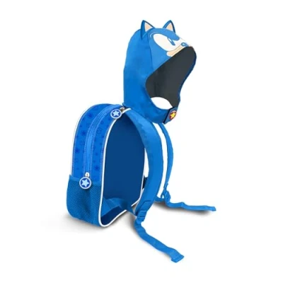 Image de Karactermania Sonic THE Hedgehog SEGA Classic Hooded Cartable d&#039;école pour enfants, Taille: One Size, Azul