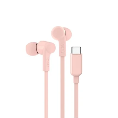 Image de Belkin SoundForm Écouteurs filaires avec connecteur USB C (écouteurs Intra Auriculaires Micro, pour iPhone 16/15, iPad Mini, Galaxy 24, Android, etc., C, Rose)