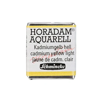 Image de Schmincke HORADAM® AQUARELL aquarelle d&#039;artiste très fine, 224 jaune de cadmium clair, 14 044, 1/2 godet