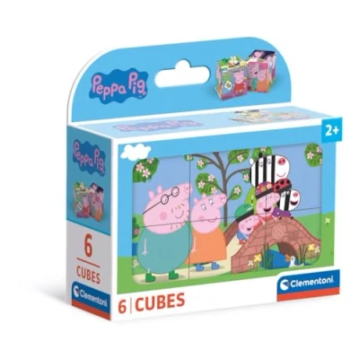 Image de Clementoni Peppa Pig 6 Pièces Cube Supercolor, Puzzle pour Enfants 2 4 Ans, Fabriqué en Italie, 40659, Multicolor