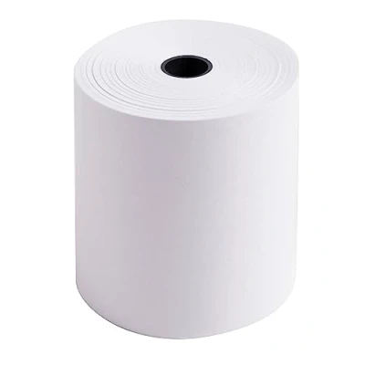 Image de Exacompta Réf. 40655E Lot de 10 bobines pour machine à calculer largeur 74 mm x diamètre 70 mandrin 12 1 pli offset extra blanc 60g/m² Métrage (+ ou 2m) : 40 m