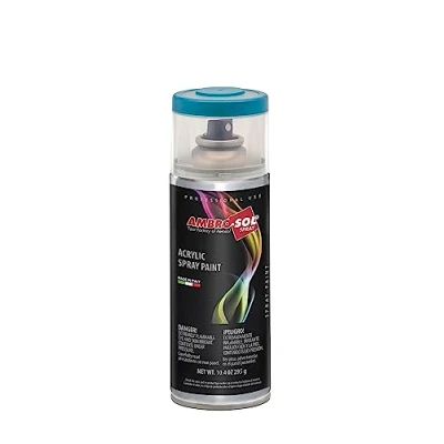 Image de Ambro Sol V4005012 Vernis Peinture Acrylique Multi Usage, Brillante pour Intérieur et Extérieur, Adapté a Tous Type de Matériau, Aérosol En Fer Blanc Recyclable 400 ml, Bleu Lumière