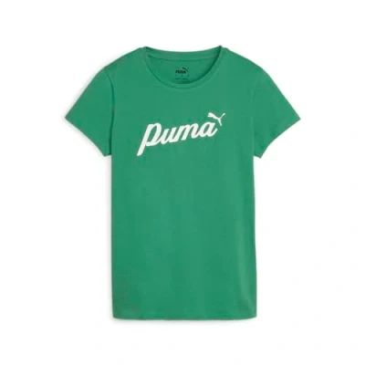 Image de Puma Script Tshirt imprimé, Femme, Taille: Medium, Archive green