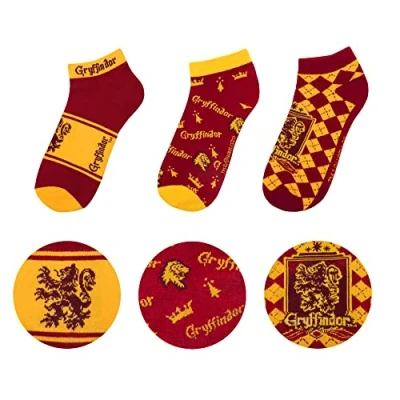Image de Cinereplicas Harry Potter Chaussettes Set de 3 Gryffondor Licence officelle Taille unique : du 35 au 45 EU