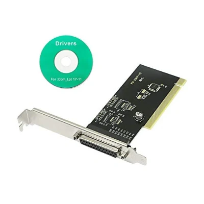 Image de CERRXIAN Carte PCI Parallèle 1 Port Adaptateur 25Pin LPT vers DB25 Contrôleur d&#039;Imprimante