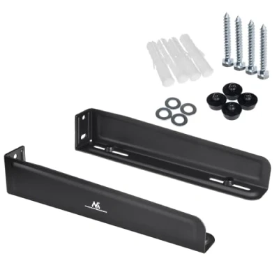 Image de Support mural pour micro ondes Maclean MC 807 noir Charge maximale 35 kg