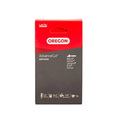 Image de Oregon 90PX056E AdvanceCut Chaîne de Tronçonneuse pour Guide 16&quot; (40 cm), 56 Maillons d&#039;Entraînement, Compatibles avec Makita, Dolmar, Sterwins et autres