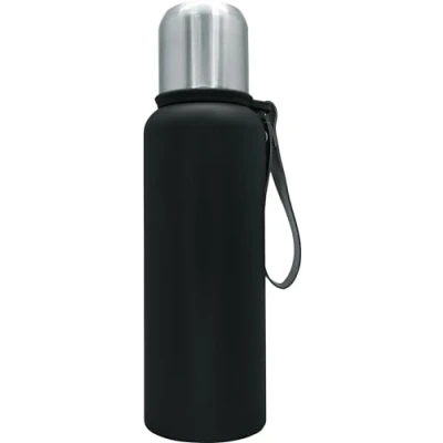 Image de NERTHUS FIH 1260 Bouteille isotherme double paroi en acier inoxydable 750 ml Noir
