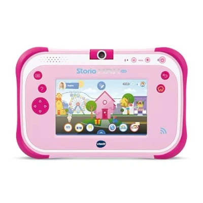 Image de VTech Storio MAX 2.0 Rose, Tablette Enfants Tactile, Éducative et Sécurisée avec Écran Couleur 5 Pouces, WiFi, Android, Appareil Photo, Cadeau Enfant de 3 Ans à 11 Contenu en Français