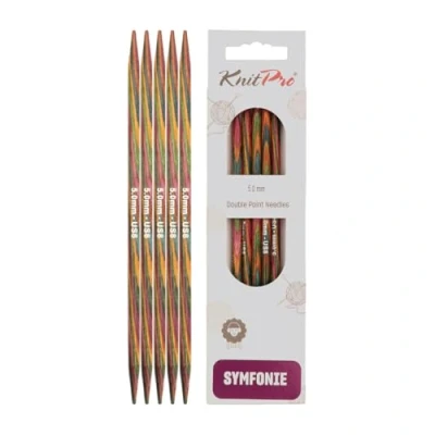 Image de KnitPro KP20142 Aiguilles Double Pointes Bois Multicolore 15 cm x 5 mm