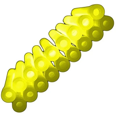 Image de Glowhouse Lightstick Lot de 10 bâtons fluorescents 15,2 cm, lumière ultra lumineux avec durée 12 heures (jaune)