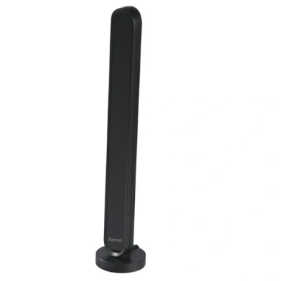 Image de Hama Antenne intérieure (Antenne Réception Radio Numérique (Dab/Dab+) et Analogique FM, Amplification du Signal Actif jusqu&#039;à 30 DB, Cäble 1.5m, Fiche F mâle, Alim Secteur) Noir