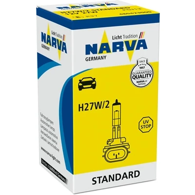 Image de NARVA 480423000 Ampoule, projecteur antibrouillard 12 27 HYUNDAI: Getz, Veloster, Santa Fe I, KIA: SORENTO 2, Picanto II, SSANGYONG: ACTYON 1