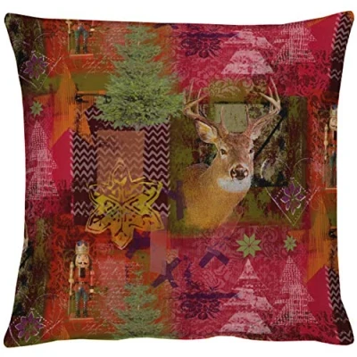 Image de Apeltstoffe 5159 _ 49 x FB. 30 Housse de Coussin, Coton, Rouge, 0,5 cm