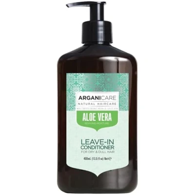 Image de Arganicare Gamme Aloe Vera CRÈME DE SOIN SANS RINÇAGE Hydrate &amp; Renforce intensement Effet Brillant Haute Protection Cheveux ternes très secs et frisés 400mL