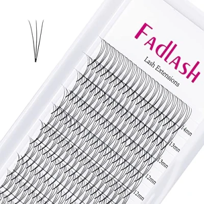Image de Cils russes de Volume 3D 0.07mm C Curl 10mm Extensions Naturel Longs Individuels Professionnels (3D 0.07C mix(8 14))