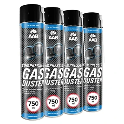 Image de 4 x AABCOOLING Bombe Depoussierante 750ml Préparation en Spray de Air Comprimé, Enlever la Poussière, Sans Odeur Dépoussiérant, Aérosol, Informatique Matériel, Bouteille Comprimé