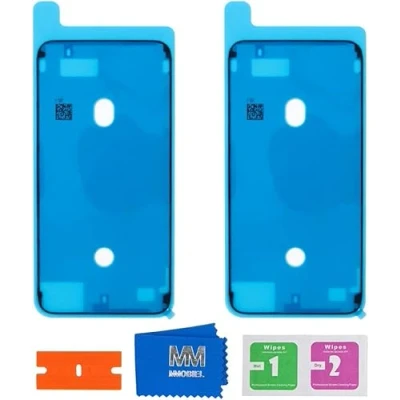 Image de MMOBIEL 2x Stickers/Adhésif interne prédécoupés et étanches pour écran LCD compatible iPhone 7 Plus 5,5 pouces (Noir)