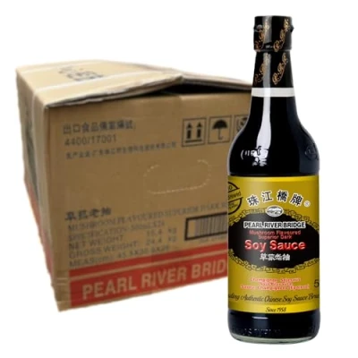 Image de PEARL RIVER BRIDGE Sauce Soja Foncée Saveur Champignon Superior 24 x 500 ml Multipack