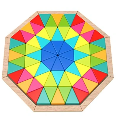 Image de Tooky Toy Jeux en bois Puzzle Octogone bois, Multicolore
