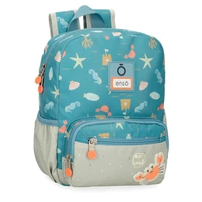 Image de Enso Mr Crab Sac à Dos préscolaire Bleu 23 x 28 10 cm Polyester 6,44 L, Bleu,
