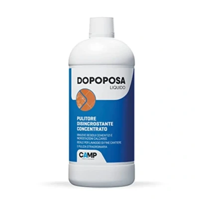 Image de Camp Dopoposa, Détergent Désincrustant Acide, pour Nettoyage Après Installation, Terre Cuite, Grès Cérame, Céramique et Pierres Résistantes Aux Acides, 1lt
