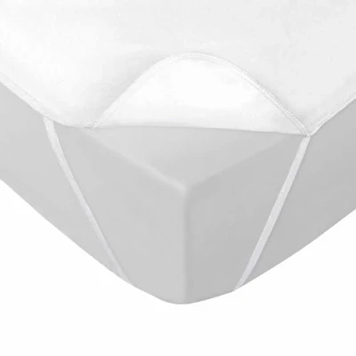 Image de douceur d&#039;intérieur, Alèse Imperméable avec Elastiques (140 x 190 cm) Shelly Blanc, Eponge TPU