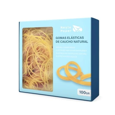 Image de RAYLU PAPER Élastiques en caoutchouc 100% naturel, bandes élastiques durables et réutilisables pour le bureau la maison (180 Ø x 2 mm, 100g)