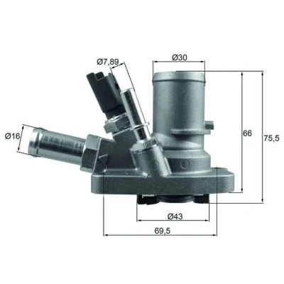 Image de MAHLE ORIGINAL TI 258 80 Thermostat d&#039;eau avec joint d&#039;étanchéite FIAT: 500L, Panda III 3/5 portes