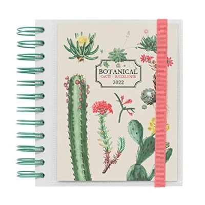 Image de Grupo Erik Agenda 2022 Journalier Botanical Cactus, Spirale de Janvier à Décembre, Compact 14 x 16 cm, Etudiant, Professionnel AAEDPM2202