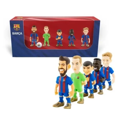 Image de MINIX Collectible Figurines 10523 FC Barcelone Pack de 5 Figurine à Collectionner 7cm, Rouge/Bleu