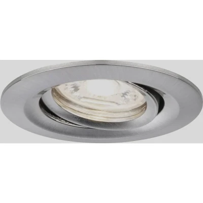 Image de Paulmann 92972 Spot encastré LED Nova mini Plus Coin EasyDim rond orientable incl. 1x4,2 watts gradable pour plafond Acier brossé Lampe encastrée aluminium Blanc chaud 2700 K