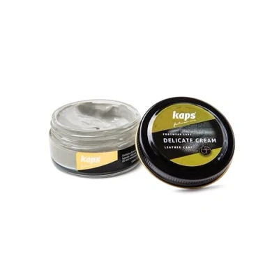Image de Kaps Crème Délicate De Cirage Cuir Naturel Et Synthé Soin Chaussures Professionnel Intensif Du Nourrissant Pot Verre 50ml Plusieurs Couleurs (140 La Glace)