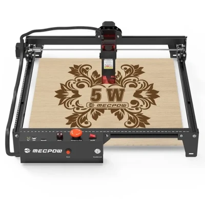 Image de Machine de gravure laser Mecpow X3 5W avec verrouillage sécurité, arrêt d&#039;urgence, détection flamme, capteur gyroscope prise UE