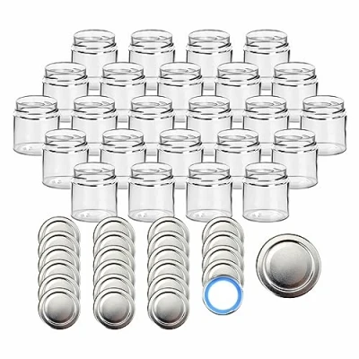 Image de gouveo set de 48 bocaux conservation 220 ml classique avec couvercle à vis TO66 Deep silver BLUESEAL bouchon pots confiture, épices
