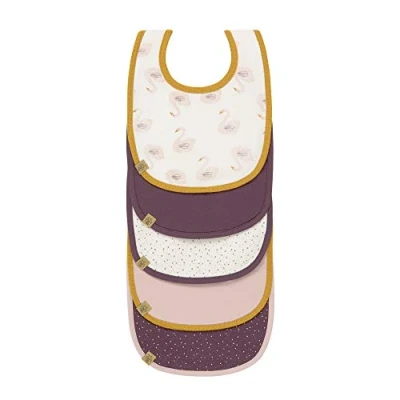 Image de Lässig Bébé bibs ensemble (5 pcs) velcro coton imperméable/Value Pack Bib Little Water Swan