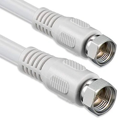 Image de 1aTTack Câble coaxial/antenne/Satellite Connecteur F coaxial mâle vers Femelle 1,5 m Satellite Blanc fiche 85 DB