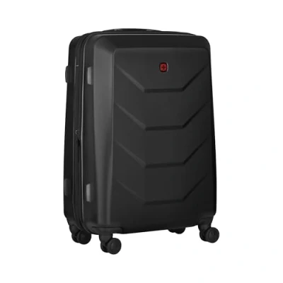 Image de WENGER Prymo Medium Valise Rigide à 4 roulettes, Trolley, Moyen, 59 (67) l, Rigide, Cadenas Combinaison, Femmes Hommes, Voyages Vacances, Noir, 612537