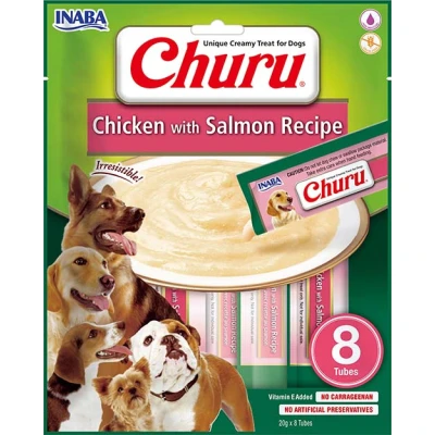 Image de Inaba Churu pour chiens Purée Poulet et Saumon 8 st.