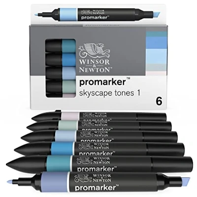Image de Winsor &amp; Newton Promarker Set De 6 Tons Ciel 1