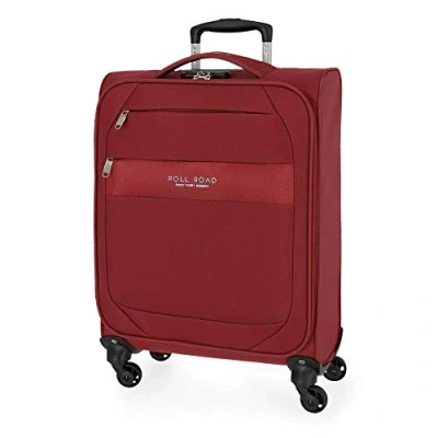 Image de Roll Road Royce Valise Trolley Cabine Rouge 40x55x20 cms Souple Polyester Serrure à combinaison 39L 2,1Kgs 4 roues Bagage main