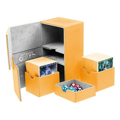 Image de Ultimate Guard Étui Twin Flip&#039;N&#039;Tray XenoSkin Amber pour Plus de 160 Cartes (Taille Standard) UGD010652