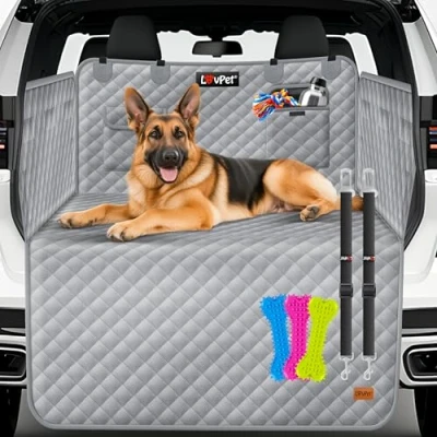 Image de Lovpet® Protège Coffre pour Chien matelassée avec Protection latérale et de seuil Chargement Tapis Universel dans Le Couverture Hydrofuge résistante