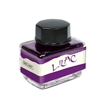 Image de ONLINE encre Lilas, pot à 15ml, de remplissage multicolore pour calligraphie, handlettering, d&#039;écriture, encrier convertisseur, recharge base d&#039;eau Lilas