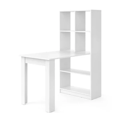 Image de Table à manger Gael, 70 x 122 cm avec 6 compartiments, Blanc, Vicco